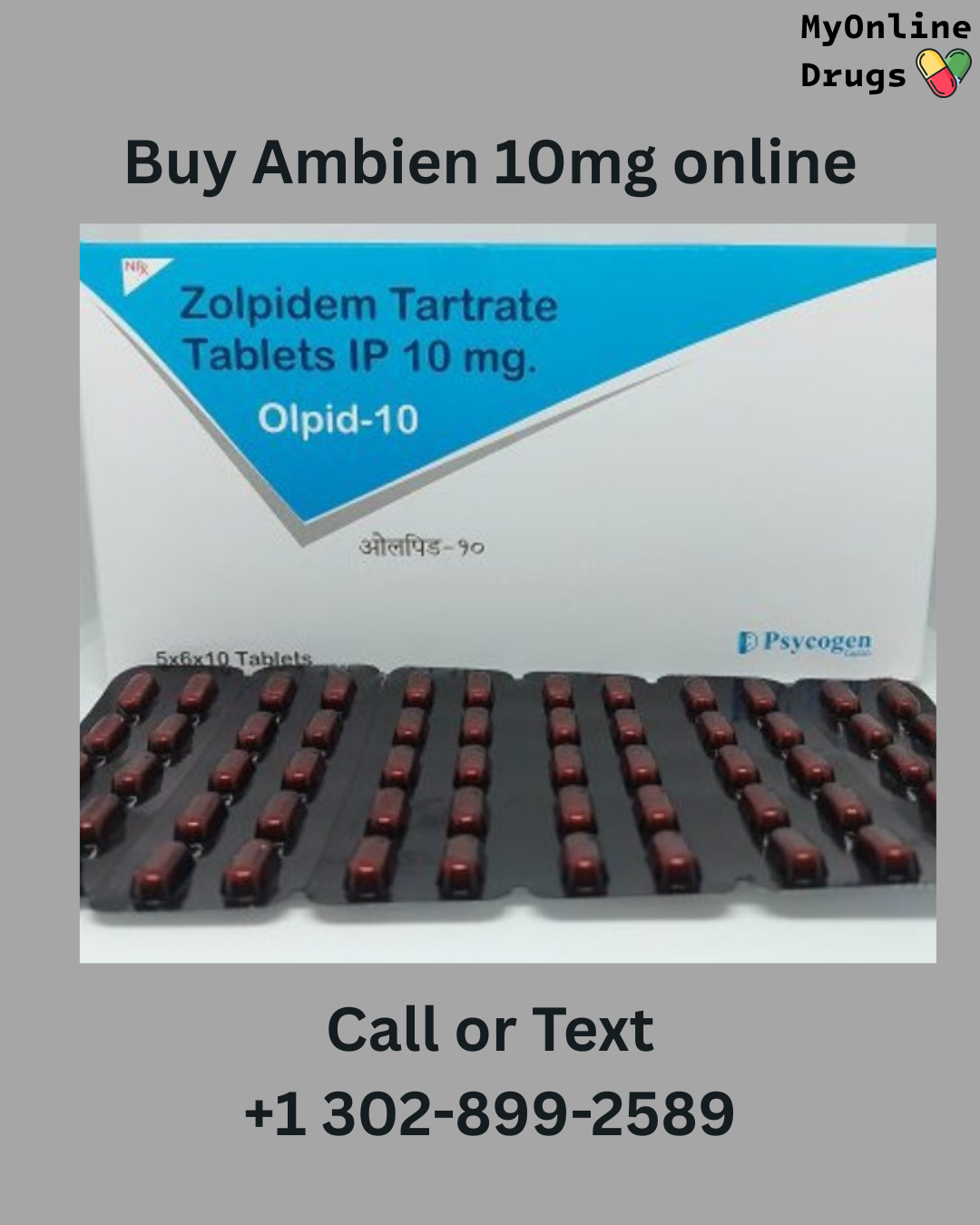 Ambien 10mg / Zolpidem (Olpid) Tablets