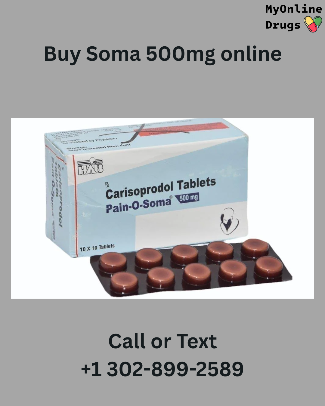 Soma 500mg Tablets (Pain-o-Soma)