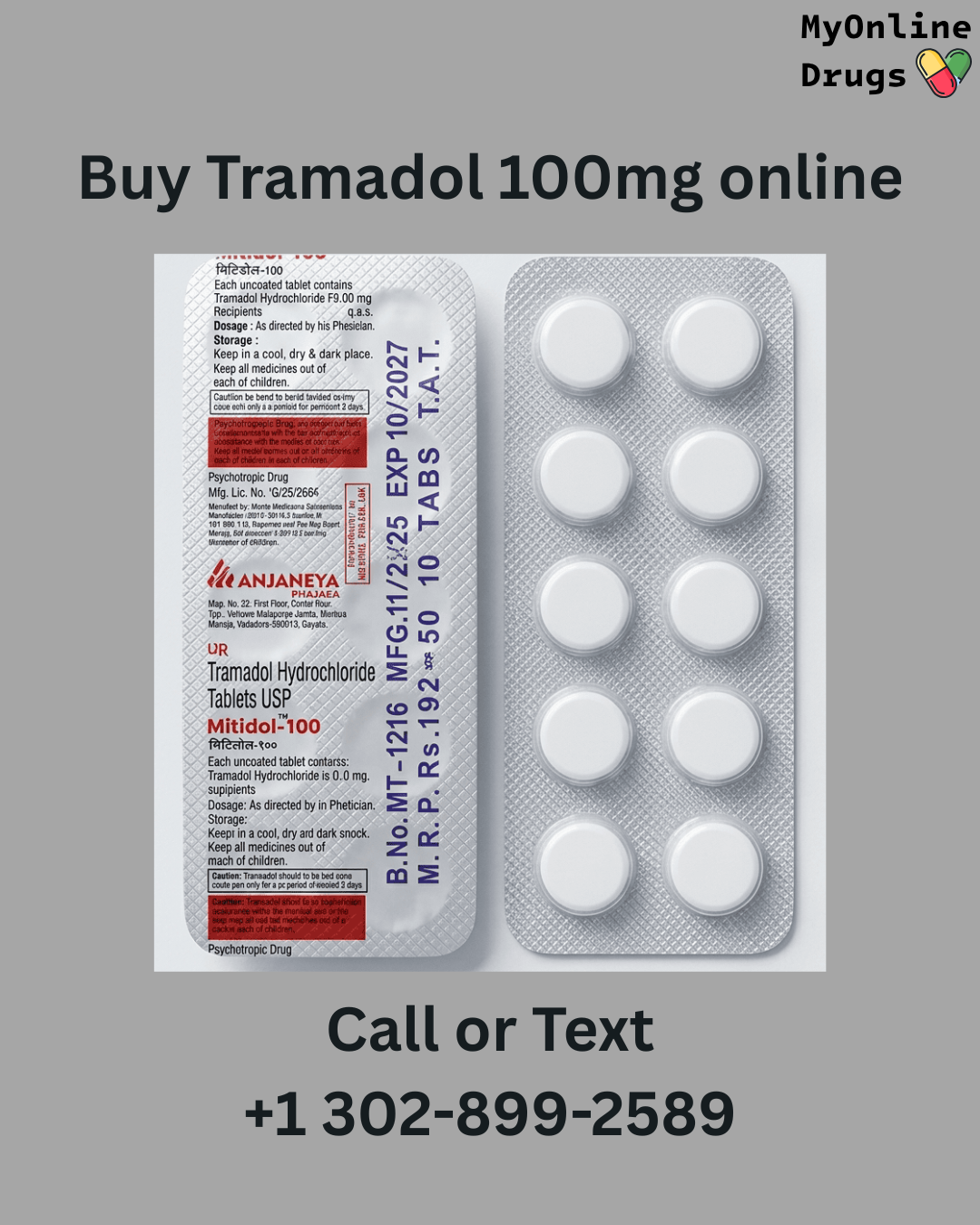 Tramadol 100mg (Mitidol)