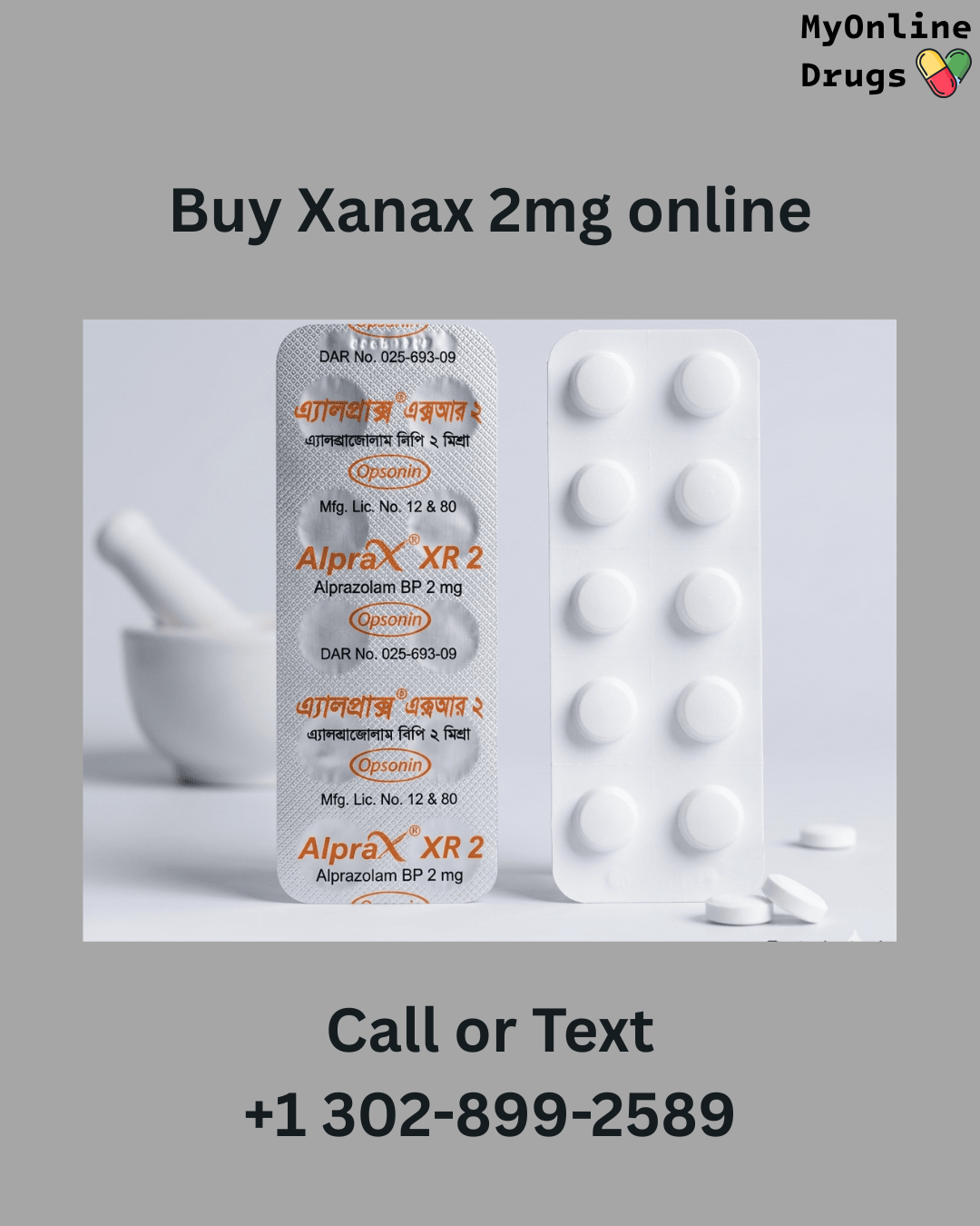Xanax 2mg / Alprazolam 2mg (Alprax Xr2)